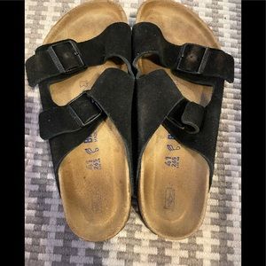 Men’s Black Suede Birkenstock sandals sz 41